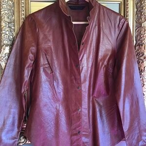 Express genuine leather shirt